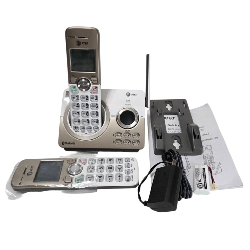 2 Handset AT&T DL72219 Cordless Answering System Bluetooth DECT 6.0 - Read